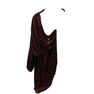 City Chic Red Sequin Mini Dress